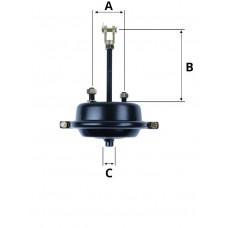 CUÍCA DE FREIO SERVIÇO 9”(36) ROSCA 1/4”NPT HASTE LONGA FORQ 5/8” CARRETA E 3* EIXO - 2401082